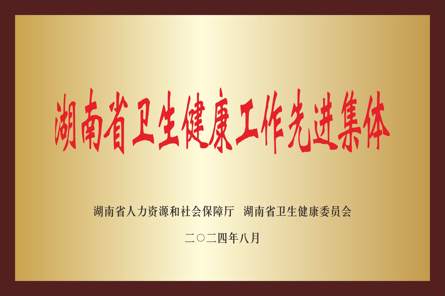 湖南省卫生健康工作先进集体 湖南省卫生健康工作先进集体